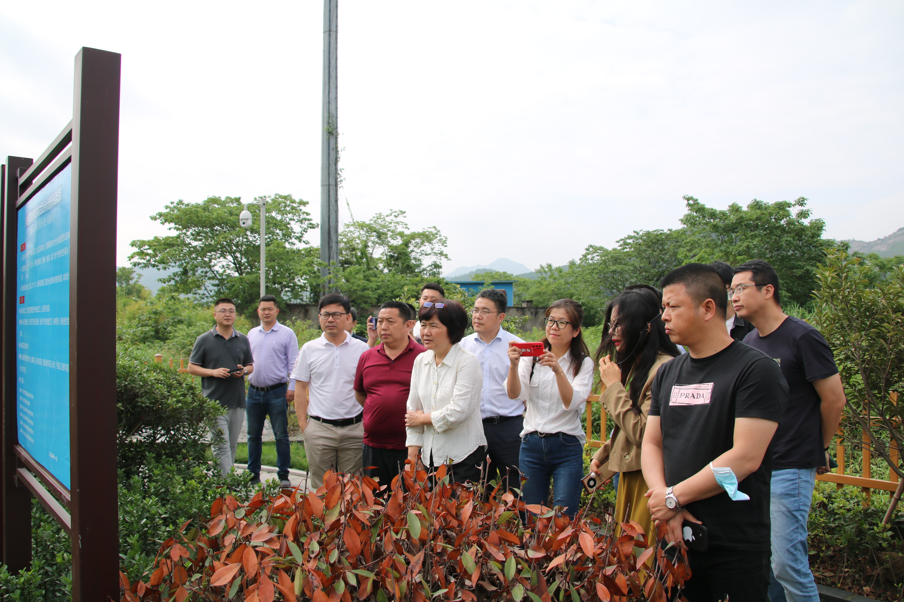 2021年5月17日，厦门市市政园林局总工程师王艳艳一行考察金沙js9999777湖埠村农污项目。
